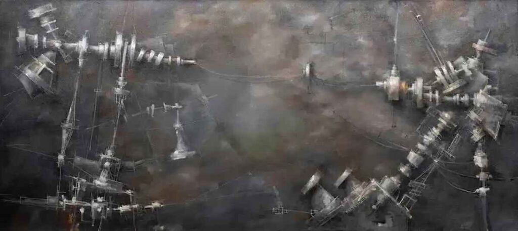 Artist: Ken Berman (1966- ) American 36 x 72 inches